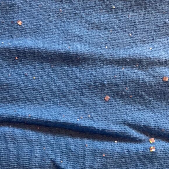 Cat & Jack Blue Glitter Tee Short Sleeve Size 7/8 Medium - Picture 3 of 3